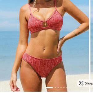Cupshe Atlantis Cut-Out Bikini Top and Standard Bottom  Set. Size: Medium